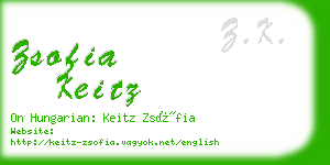 zsofia keitz business card
